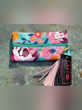 Makeup Junkie Whimsy Floral Mini Center Zip